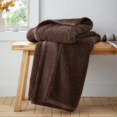 Dunelm So Soft Velvet Boucle Throw Blanket 130cm x 170cm