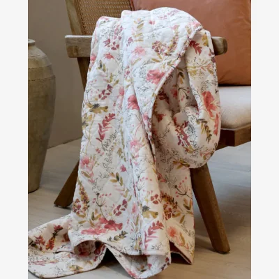 Dibor Peony Valley Cotton Quilted Throw