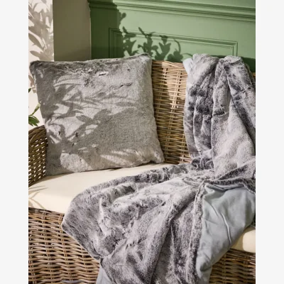 Dibor Hygge Charcoal Cushion and Throw Collection