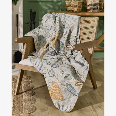 Dibor Briare Floral Quilted Throw