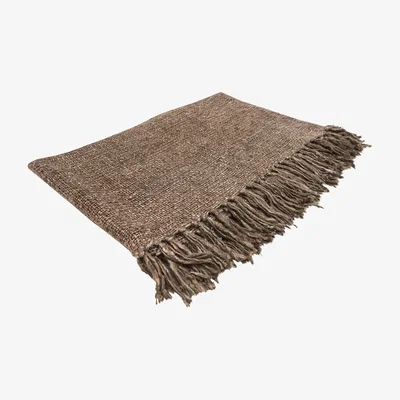 Furniture Village Tetrad - Northwood Khaki Fabric Throw - Brown