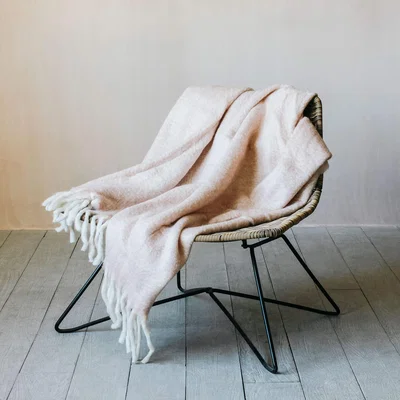 Graham & Green Soft Light Rose Throw