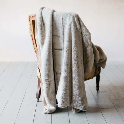 Graham & Green Caramel Tipped Faux Fur Throw