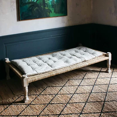 Graham & Green Grey Striped Bed Roll