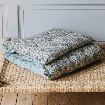 Graham & Green Blue Floral Printed Bed Roll 70 x 180cm