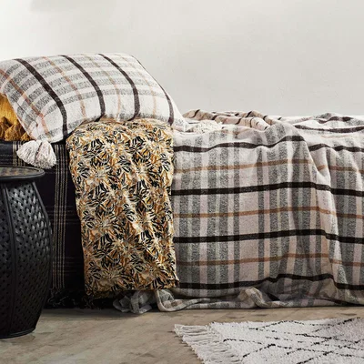 Graham & Green Graham and Green Sand Striped Throw