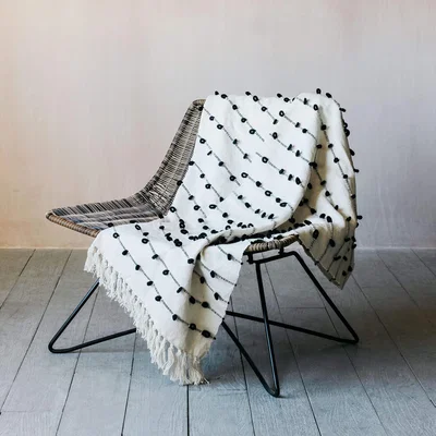 Graham & Green Trinx Black and White Throw