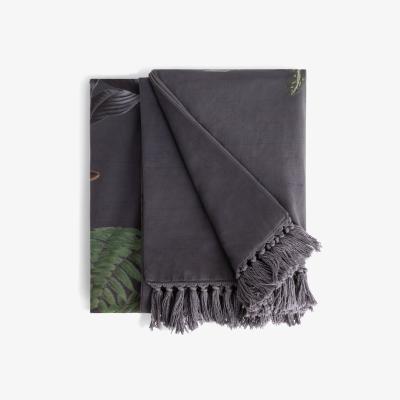Habitat Habitat Graphic Palm Printed Throw - Black - 125X150cm