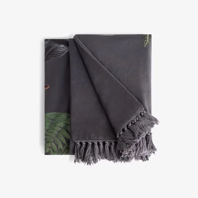 Habitat Habitat Graphic Palm Printed Throw - Black - 125X150cm
