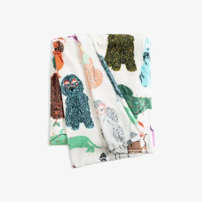 Habitat Habitat Happy Howlidays Dog Print Throw - Multi - 125x150cm