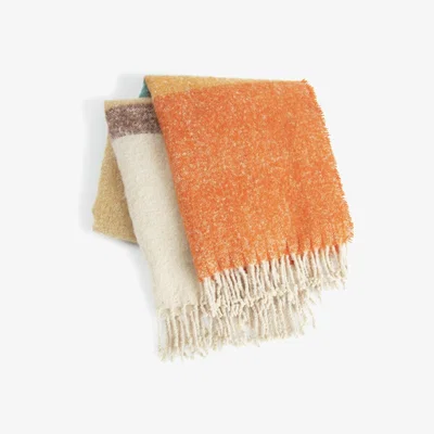 Habitat Habitat Mohair Block Pattern Throw Multicolored - 125x150cm