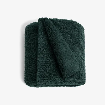 Habitat Habitat Faux Shearling Throw - Green - 125X150cm