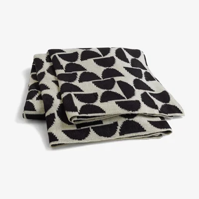 Habitat Habitat Geo Woven Throw - Black & White - 120x170cm