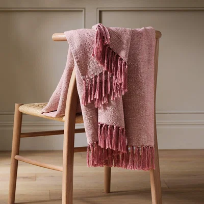 Habitat Habitat Recycled Woven Throw - Rose - 125x150cm