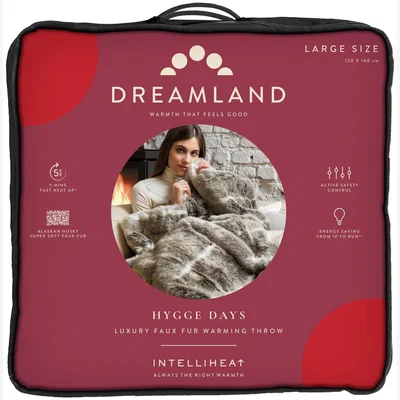 Habitat Dreamland Faux Fur Heated Throw-Husky