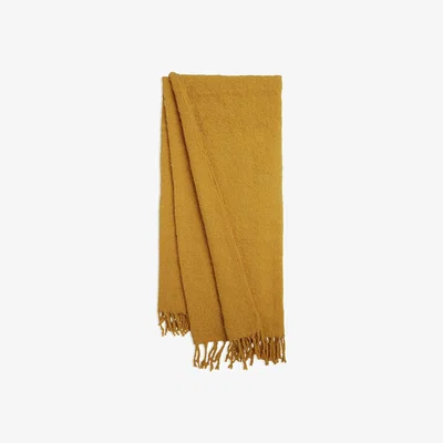 Habitat Habitat Mohair Throw - Mustard - 125x150cm