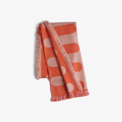 Habitat Habitat Studio Wave Pattern Throw - Orange - 125x150cm