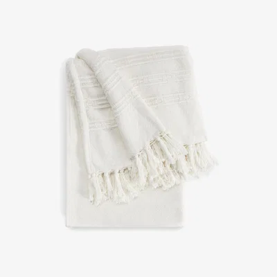 Habitat Habitat Boho Textured Throw - White - 125x150cm