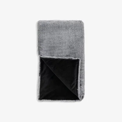 Habitat Habitat Faux Fur Tipped Throw - Charcoal - 125x150cm