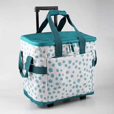Habitat Habitat Spot Printed Family Cool Bag On Wheels