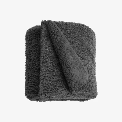 Habitat Habitat Snuggle Fleece Throw - Charcoal - 125X150cm