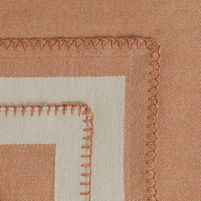 Habitat Habitat Blanket Stitch Throw - Plaster Pink - 125x150cm