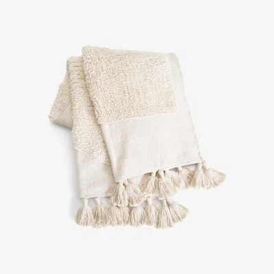 Habitat Habitat Tufted Cotton Throw - Natural - 150x200cm