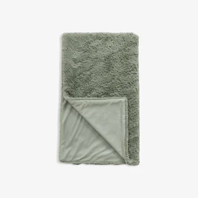 Habitat Habitat Faux Fur Textured Throw - Sage - 125x150cm