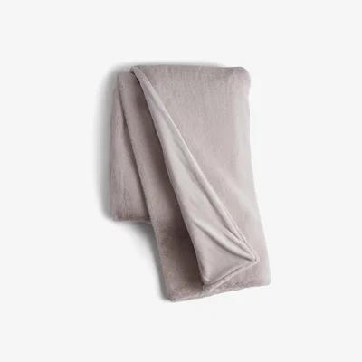 Habitat Habitat Faux Fur Plain Throw - Blush Pink