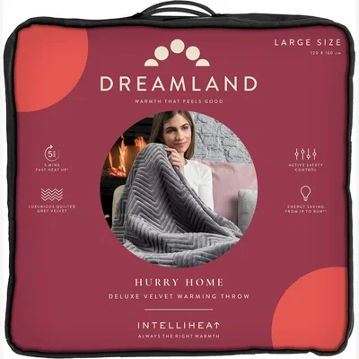 Habitat Dreamland Intelliheat Deluxe Velvet Heated Throw - Large