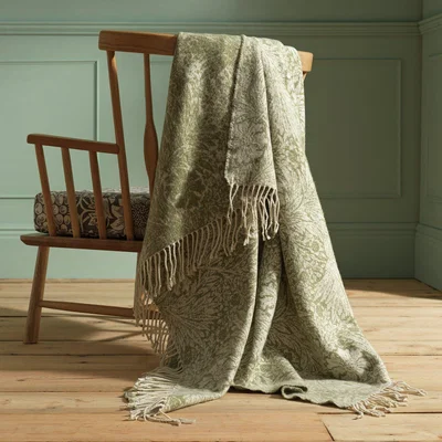 Habitat Habitat x Morris & Co. Marigold Faux Mohair Throw -150x125cm