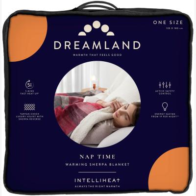 Habitat Dreamland Sherpa Tartan Reversible Overblanket