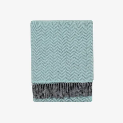Heal's Heal's Merino & Cashmere Herringbone Throw Grey - Heal's UK Bedroom Furniture