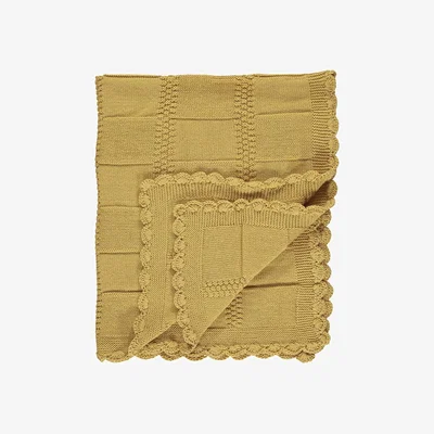 Heal's Camomile London Merino Wool Knitted Baby Blanket