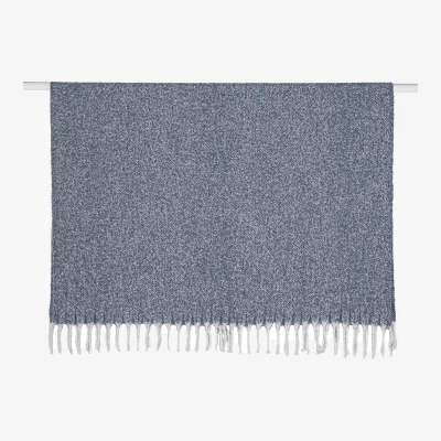Homebase Faux Mohair Throw - 130x180cm - Light Blue