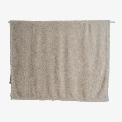 Homebase Snuggle Fleece Throw - 130x180cm - Natural