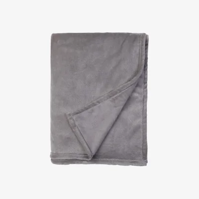 Homebase Fleece Throw 150x200cm - Grey