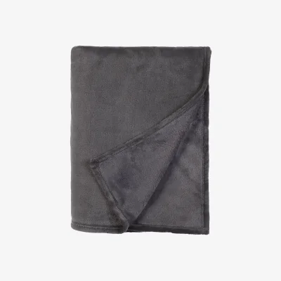 Homebase Fleece Throw 150x200cm - Charcoal