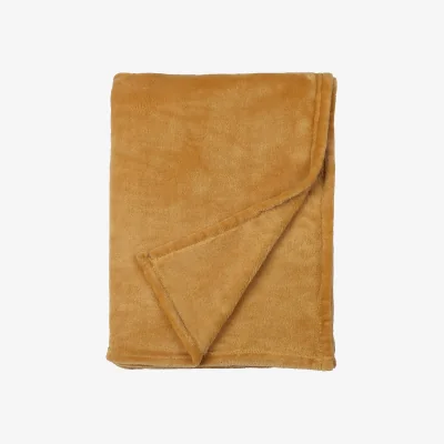 Homebase Fleece Throw 150x200cm - Ochre