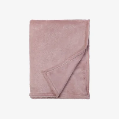 Homebase Fleece Throw 150x200cm - Blush