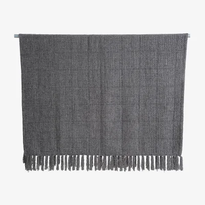 Homebase Waffle Throw - 130x180cm - Charcoal