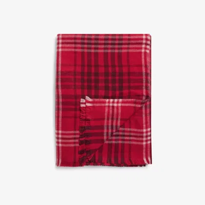 John Lewis John Lewis Check Throw, Red