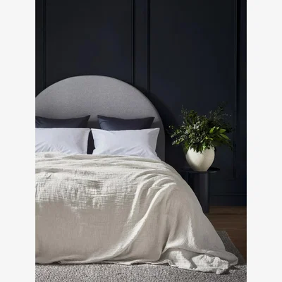 John Lewis Bedfolk The Cotton & Linen Throw, Clay
