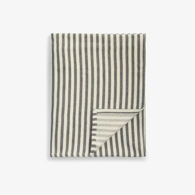 John Lewis John Lewis & Partners Wool Blend Stripe Throw, Grey