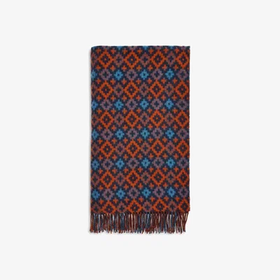 John Lewis Bronte by Moon Dartmouth Throw, Navy/Brick