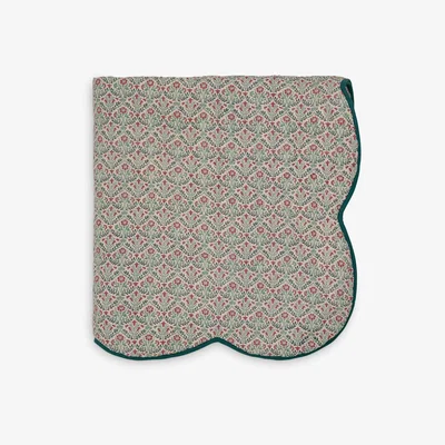 John Lewis Morris & Co. Scallop Embroidered and Quilted Throw