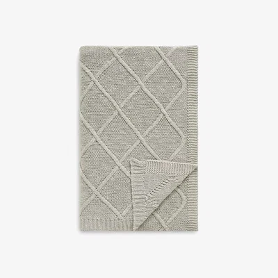 John Lewis John Lewis Chunky Diamond Throw, Cool Grey