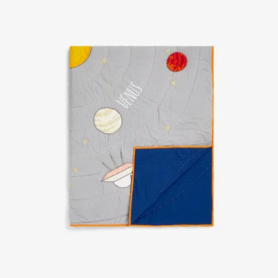 John Lewis little home at John Lewis Outer Space Quilted Bedspread, Grey/Blue