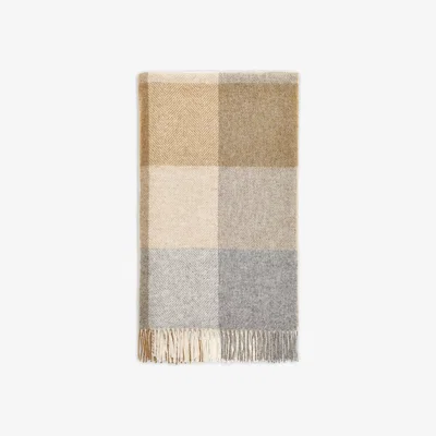 John Lewis Bronte by Moon Block Check British Wool Throw