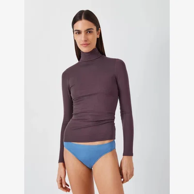 John Lewis John Lewis Heat Generating Ribbed Roll Neck Thermal Top